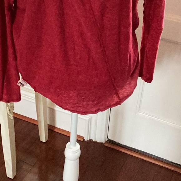 Free People Red TShirt Will be Free - Picture 2 of 6
